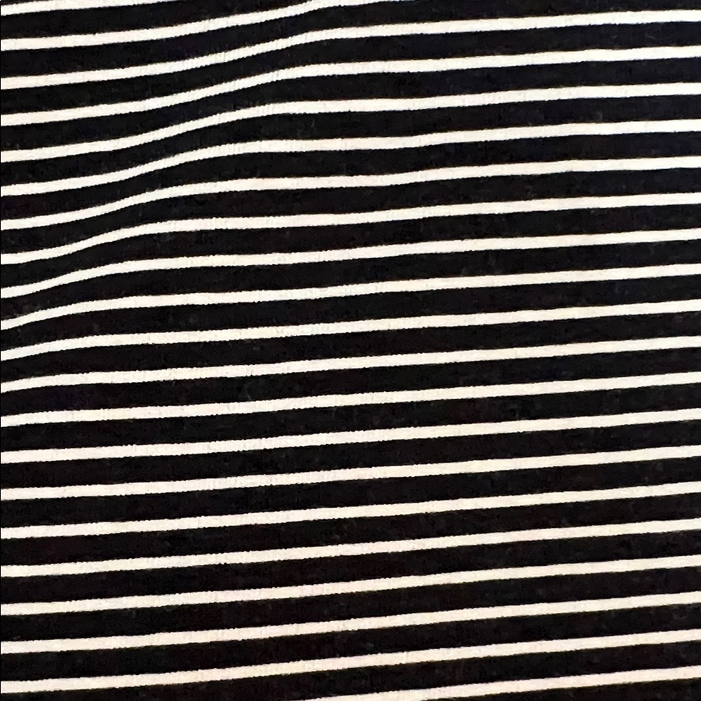 Christopher & Banks Navy Blue and White Striped Tee Short Sleeve Cotton/Spandex - Picture 4 of 6